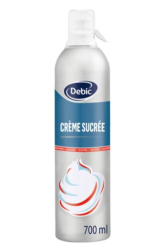 Crème sucrée sous pression