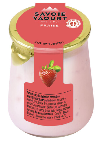 Yaourt brassé fraise au lait