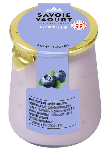 Yaourt brassé myrtille au