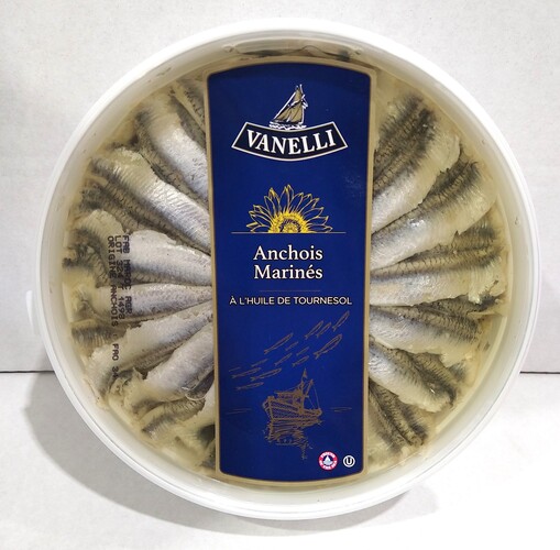 Anchois mariné à l'huile de