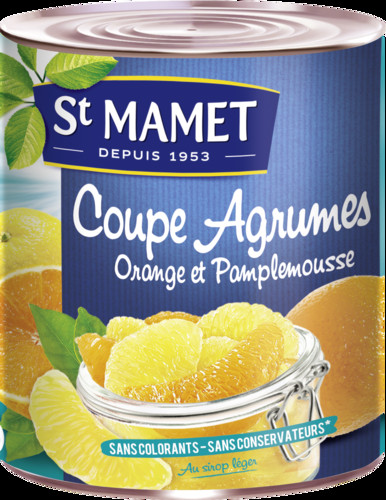 Coupe agrumes préservée oranges et pamplemousses 