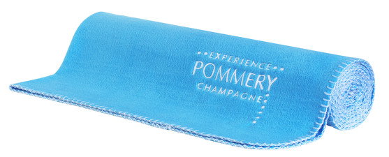 Plaid polaire POMMERY Bleu ciel 