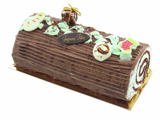 Bûche mousseline parfum chocolat cuit 20 cm 