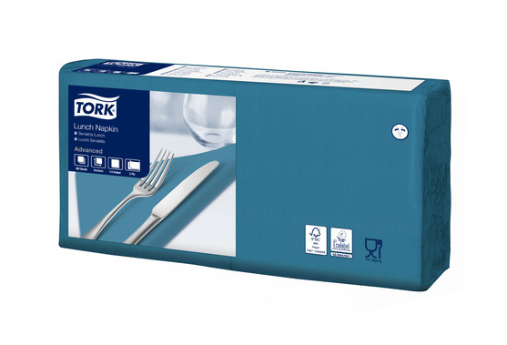 Serviette Tork Lunch bleue  