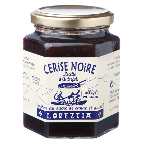 Confiture de cerise noire allégée en sucre 