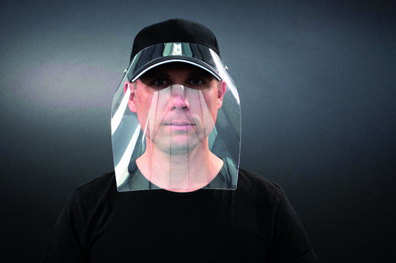 casquette anti-projections avec visiere et boutons pressions (oxy)