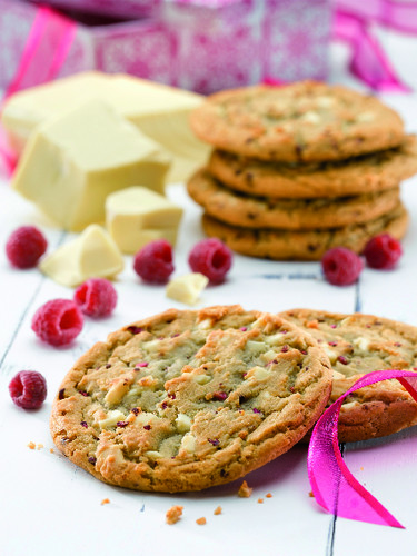 Cookie pret à cuire chocolat blanc et framboise 