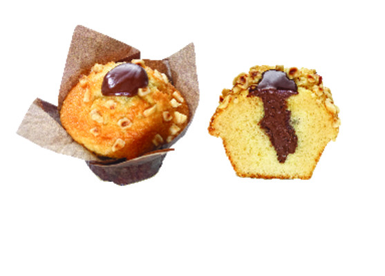 Muffin vanille chocolat noisette pièce de 112g