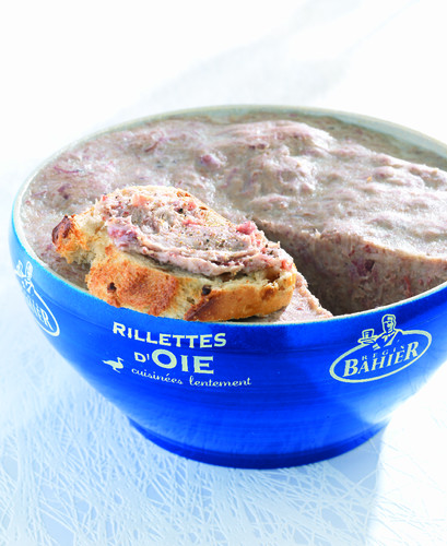Rillettes d'oie en terrine plastique