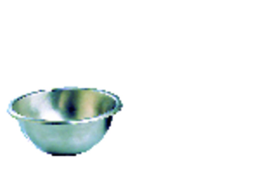 Bassine demi-ronde en inox diam. 300mm - cont. 7,2 lt