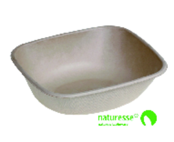 Bol rectangulaire nature bagasse biosourcé 900ml