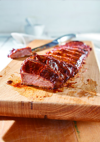 Ribs de porc cuit sauce barbecue sous vide 