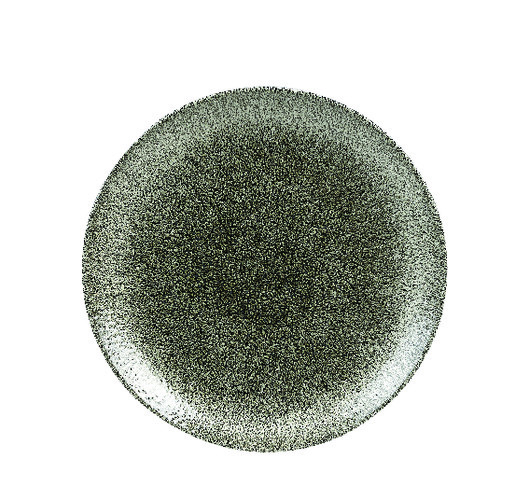 Assiette plate noire raku diamètre 217mm 