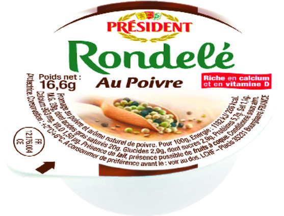 Rondelé poivre de madagascar et baies roses 32 % m.g.