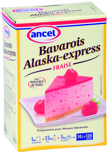 Bavarois Alaska-express à la fraise 