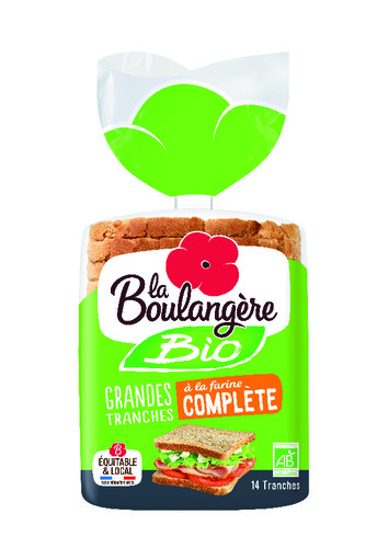 Pain de mie à la farine complète 14 tranches bio 