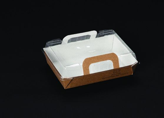 Panier repas carton avec couvercle contenance 850ml