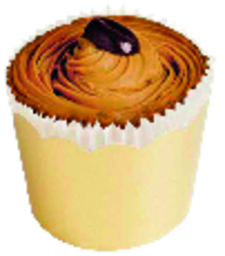 Caissette à glace or N°601 gobelet + caissette silisée blanche