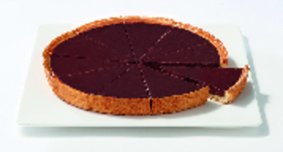 Tarte au chocolat prédécoupée x 10 parts 