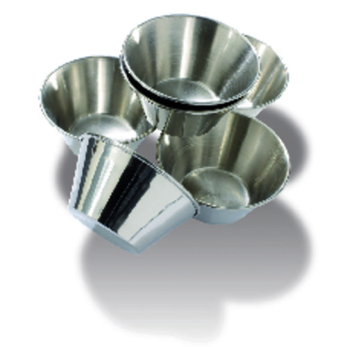 Lampions en inox Rond Uni bordé, très profond diam. 70mm - haut. 45mm