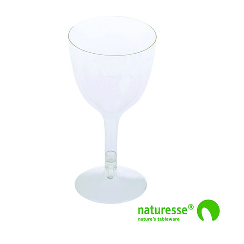 Verre à pied pla biosourcé et biodégradable 10cl