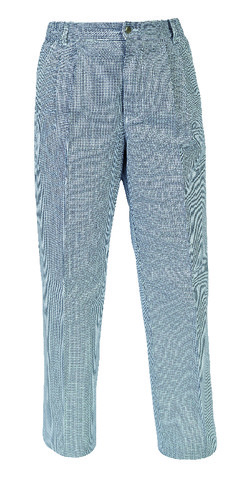 Pantalon cuisinier oural droit avec élastique 100 % coton pied de poule taille 56