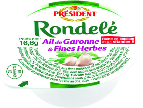 Rondelé ail et fines herbes de Garonne,  32 % m.g. 