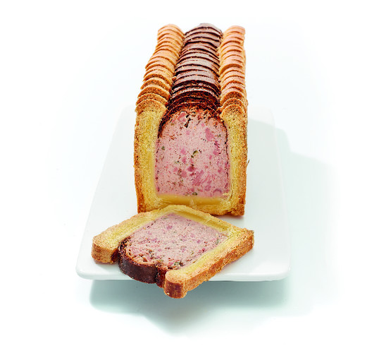 Pâté en croûte volaille tranche de 45g 25 tranches prétanchées