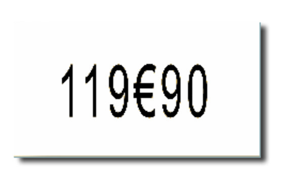 Etiquette 1 ligne dim. 19,8 x 11,2 mm 