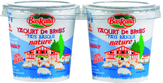 Yaourt pure brebis nature du pays basque pièce de 125 g