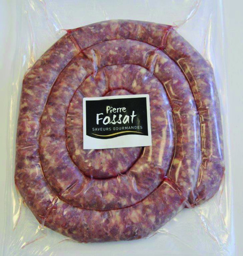 Saucisse pur canard brasse type toulouse pièce de 1.2 kg