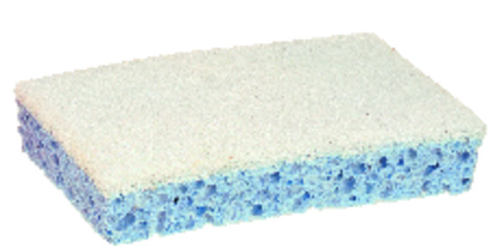 Eponge grattante rectangulaire spontex blanc bleu dim. 13 x 9 cm