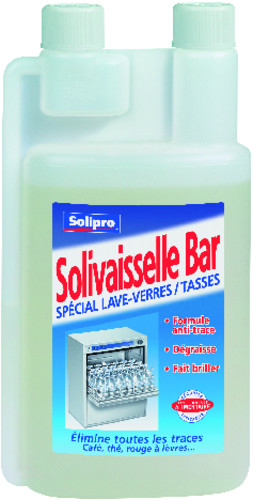 Solivaisselle bar liquide dégraissant spécial verres et tasses