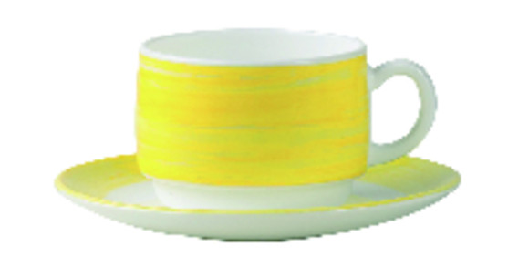 Tasse brush jaune vert 19cl  