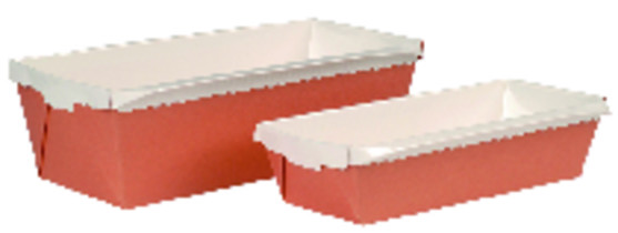 Cake rectangle évasé en carton dim. 200 x 78 x 45 mm 