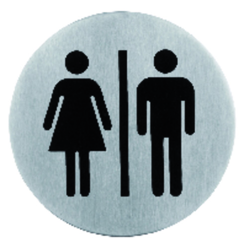 Picto wc hommes-femmes d75mm  