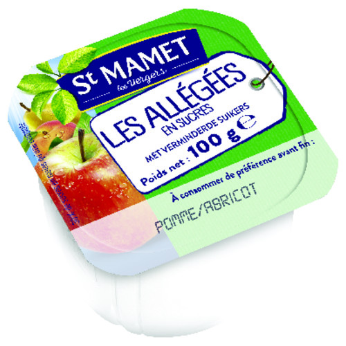 Compote de pomme abricot allégée en sucre 