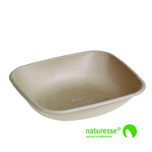 Bol rectangulaire nature bagasse biosourcé 600ml