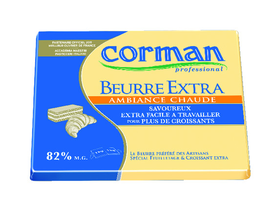 Beurre 82 % m.g. ambiance chaude 