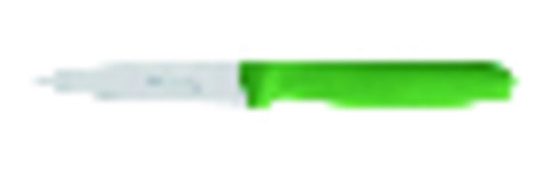 Couteau d'office à manche surmoulée vert long. 100mm
