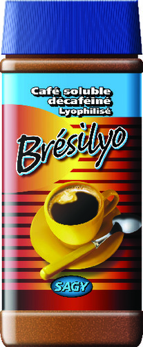 Café soluble décaféiné lyophilisé 