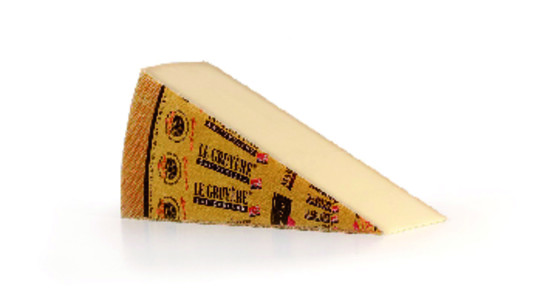 Gruyère suisse aop 12 mois d'affinage 45 % mg, 1/12 meule