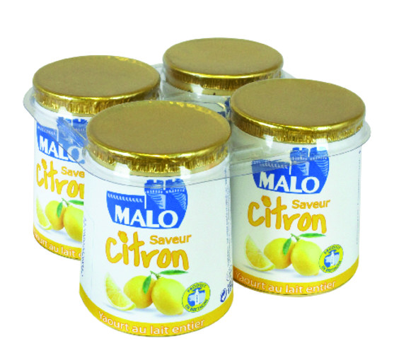 Yaourt aromatisé citron pot de 125 g lot de 4