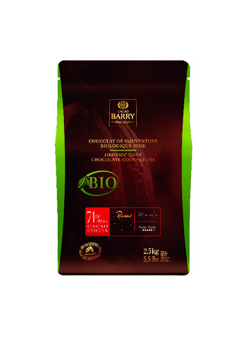 Chocolat de couverture noir 71.7% bio 