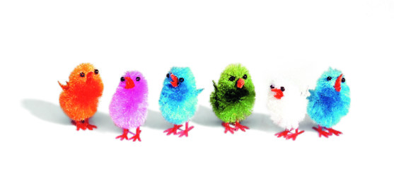 Mini poussin multicolore chenille 