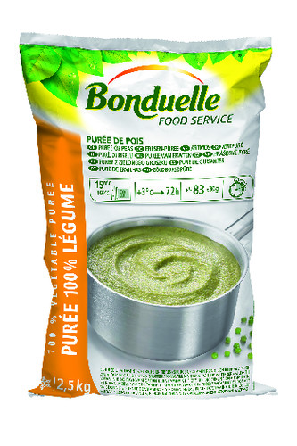 Purée de pois en galet  