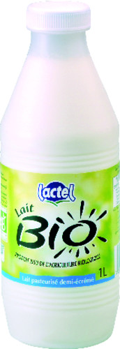 Lait uht 1/2 ecreme bio bouteille de 1 l 