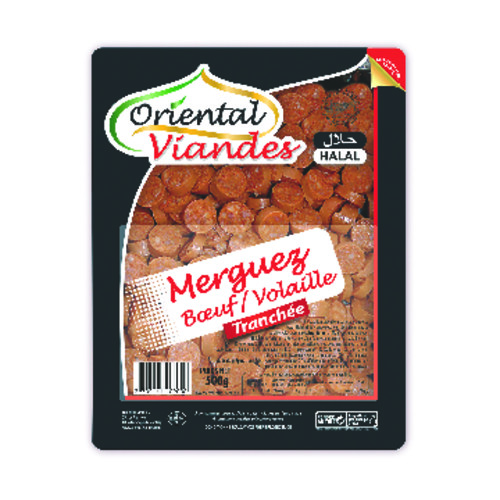 Merguez de boeuf et volaille tranchées - halal 