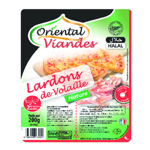 Lardons de volaille nature halal 