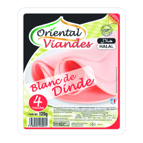 Blanc de dinde 4 tranches halal 